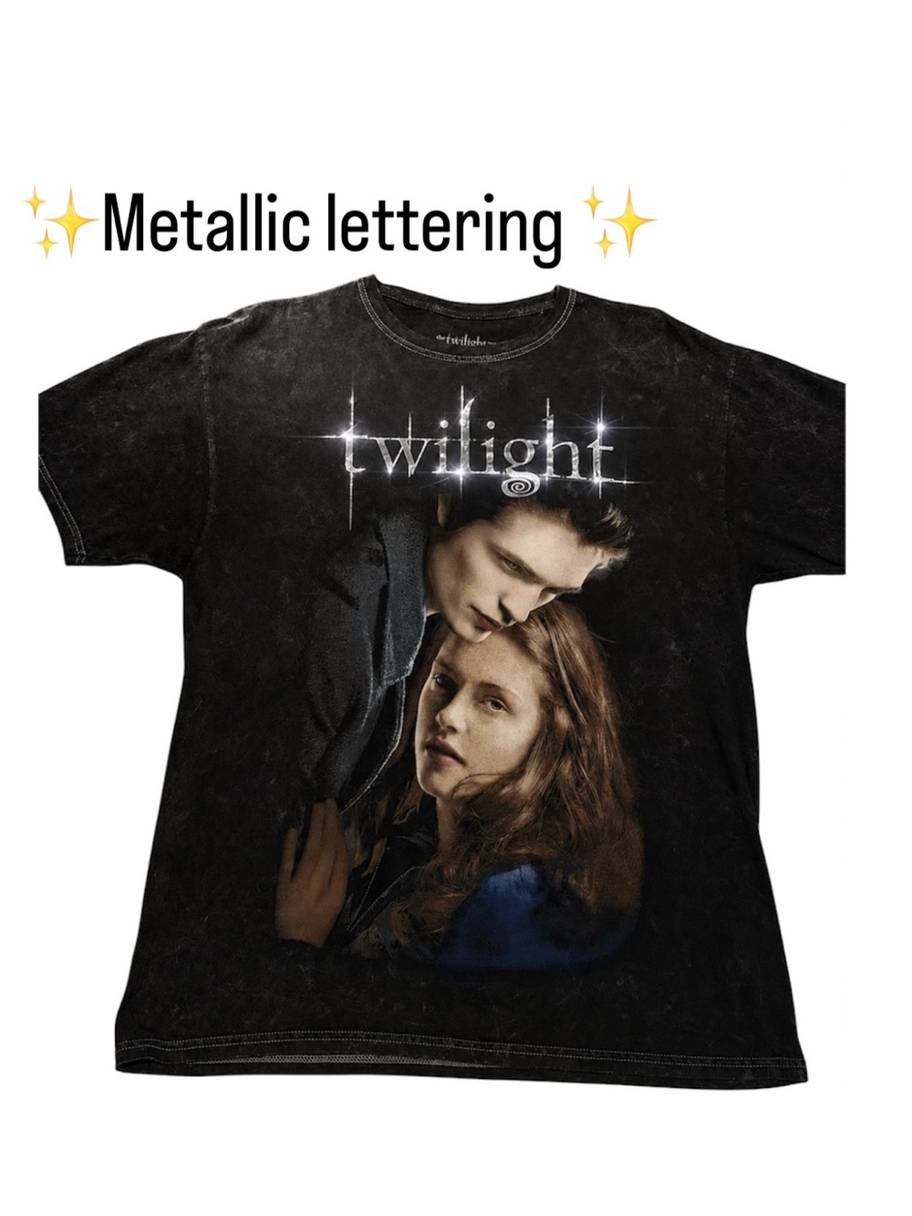 T-Shirt Medium Twilight shirt Edward Bella classic metallic letters